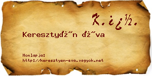 Keresztyén Éva névjegykártya